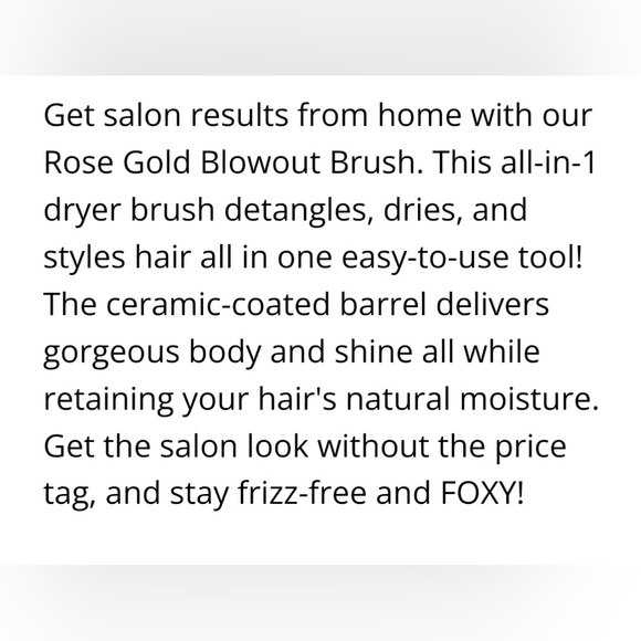 FoxyBae Rose Gold Blowout Dryer Brush Pro - Picture 11 of 11